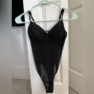 Black Strappy Bodysuit - worn once